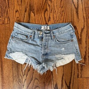 We The Free Light Blue Jean Shorts